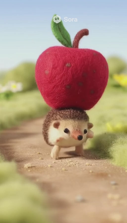 Hedgehog Carrying An Apple