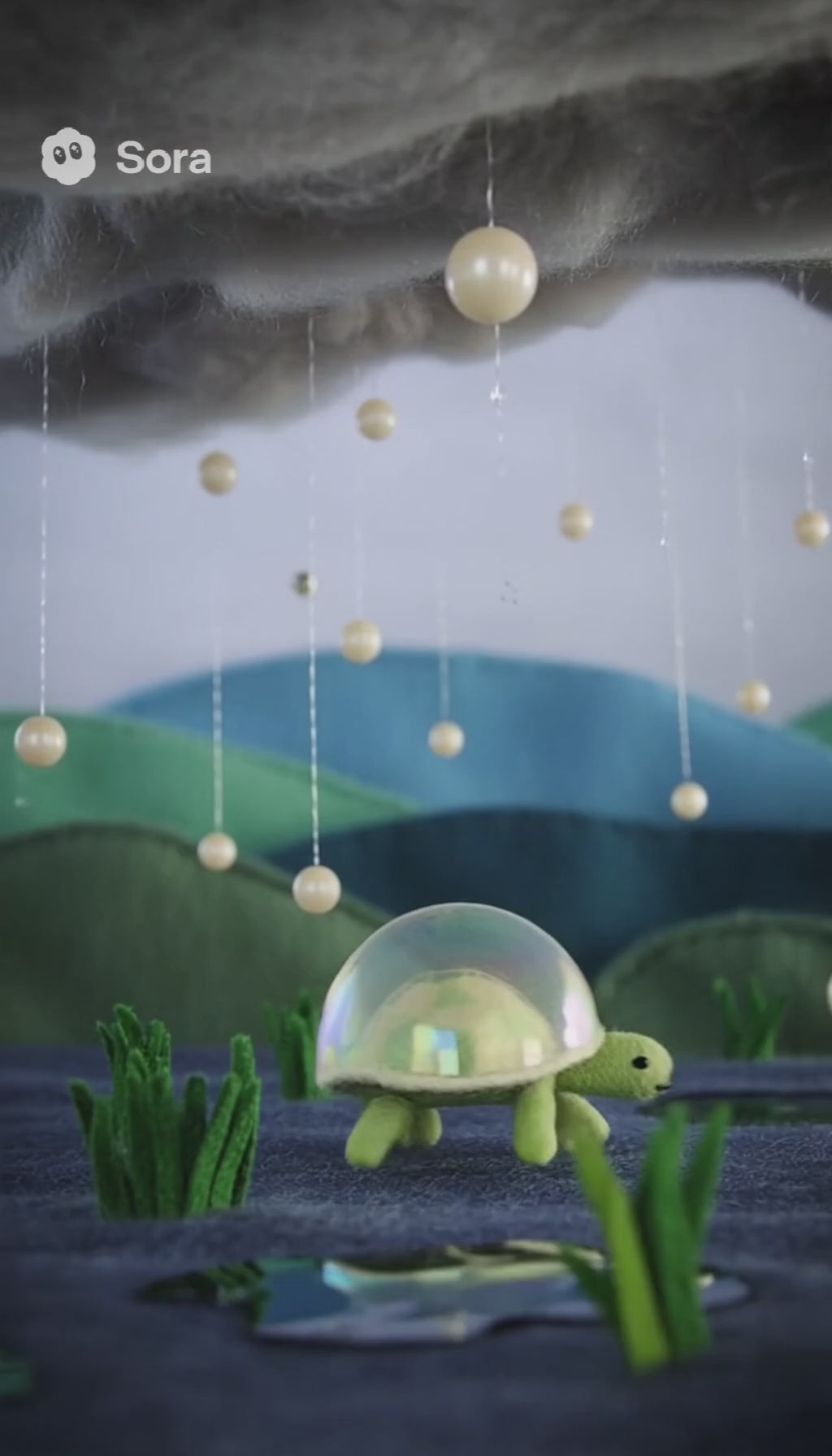 The Turtle and the Bubble Umbrella